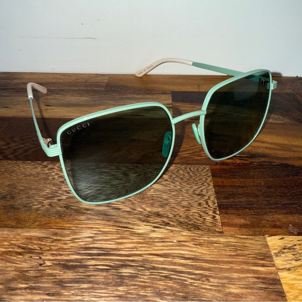 Gucci Light Green Square Sunglasses